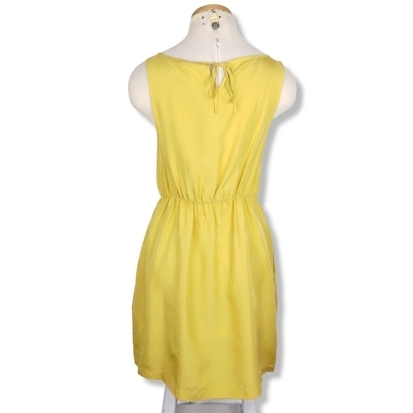 Anthropologie Maeve Yellow Silk Sleeves Dress Size Small 💛 - Picture 6 of 11